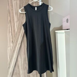 Lululemon, Black Classic Cotton-Blend Tank Dress, Size 4